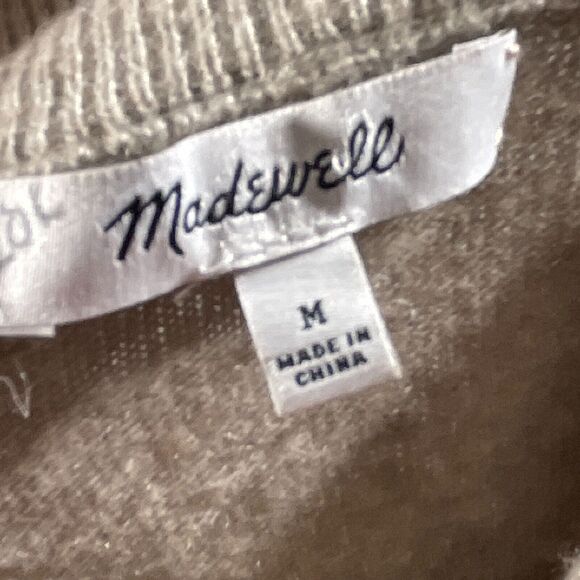 Madewell Sweater Women Medium‎ Mock Neck Merino Wool / Alpaca Blend Minimalist - Picture 7 of 9